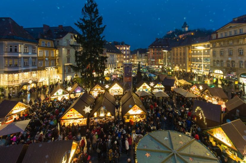 Graz market in the winter