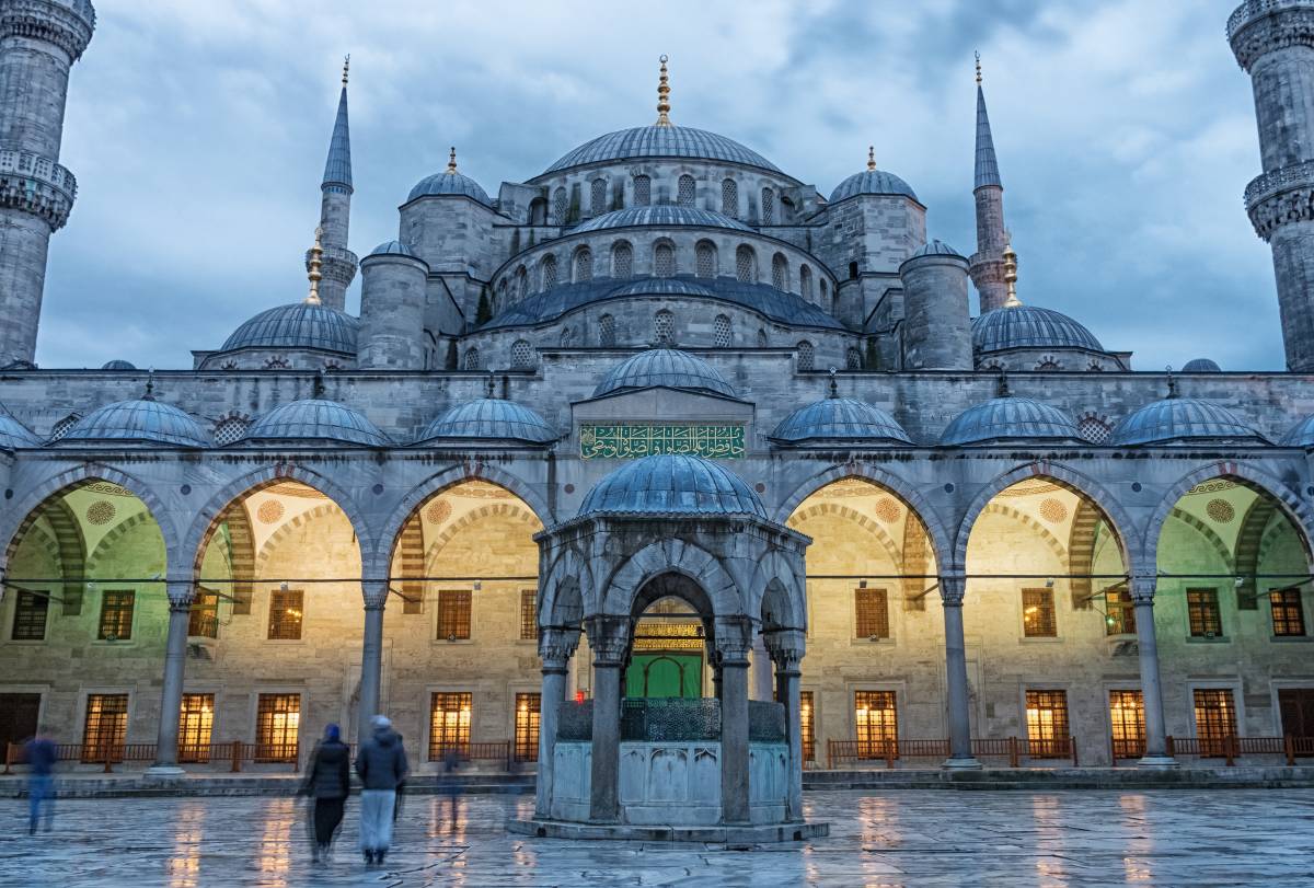 The courtyard of the Blue Mosque